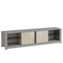 Hanah Home Soporte de TV Gris y Travertino